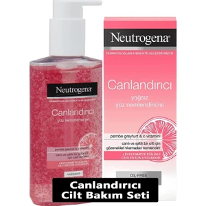Canlandırıcı Pembe Greyfurt Özlü Yüz Temizleme Jeli 200 ml + Yağsız Nemlendirici 50 ml