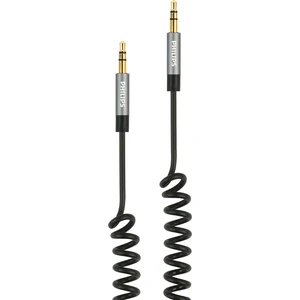 SWR2102A 3.5mm Jack Spiral AUX Ses Kablosu Siyah 1 Metre