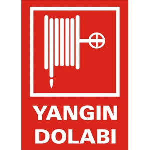 İzmir Serigrafi Yangın Dolabı (Kendinden Yapışkanlı Etiket)  17,5 x 25 cm