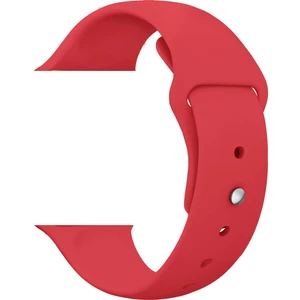 Apple Watch Uyumlu Kordon 1 2 3 4 5 Seri 42 Mm-44 mm Kauçuk Kayış-Kırmızı