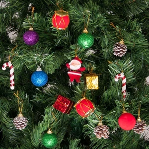 GENC DIJITAL BASKI Yılbaşı Çam Ağacı Süsü Kozalaklı Set 23'lü