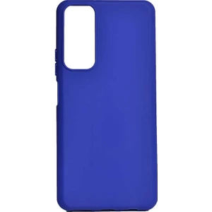 Tekno Grup Huawei P Smart 2021 Kılıf Mat Esnek Biye Silikon Kılıf + Cam Ekran Koruyucu Mavi