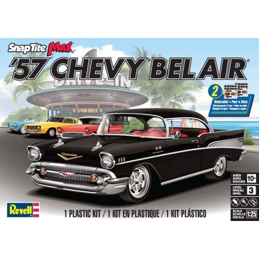 1957 CHEVY BEL AIR ジオラマ付きミニカー Motormax Model Araba 1:18 1957 Chevy Bel Air Diecast Model Araba 1