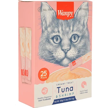 Wanpy Ton Balığı & Karidesli Sıvı Kedi Ödülü 25X14