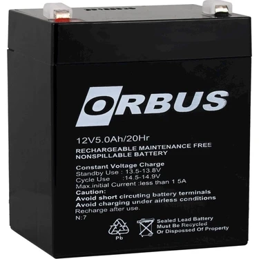 Orbus 12 V 5 A Bakımsız Kuru Tip