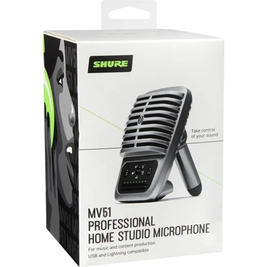 Shure MV51 Dijital Büyük Diyaframlı Kondenser Mikrofon Fiyatı