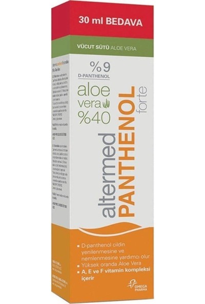 Altermed Panthenol Forte Aleo Veralı Vücut Sütü 40