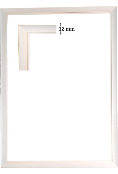 Efor Çerçeve 1500 Parça Eskitme Beyaz Puzzle Çerçevesi ( 85 cm x 60 cm )