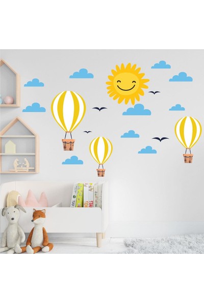Dijitalya Çocuk Odası | Uçan Balonlar | Dekoratif Duvar Sticker - Duvar Etiketi