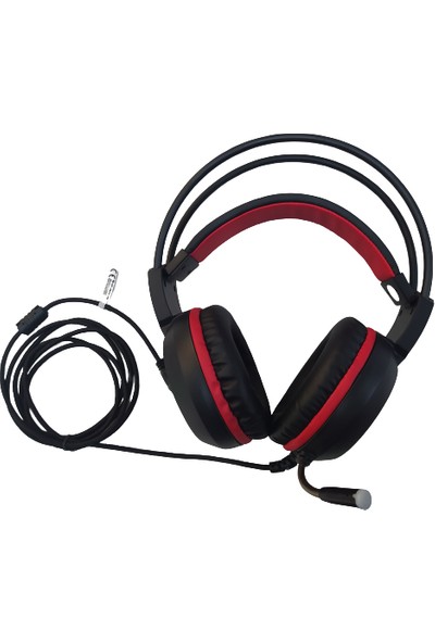 Rampage RM-K25 Lunatıc Pro Siyah-Kırmızı 7,1 USB Surround Rgb Ledli Gaming Oyuncu Mikrofonlu Kulaklık