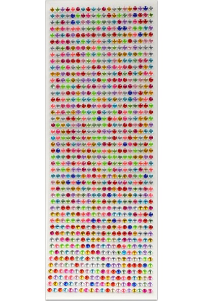 Bimbambom Renkli Kristal Taş Sticker 900 Adet, Oto Telefon Süsleme