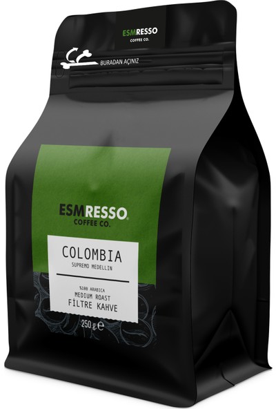 Esmresso Colombia Supremo Medellin Filtre Kahve 250 gr