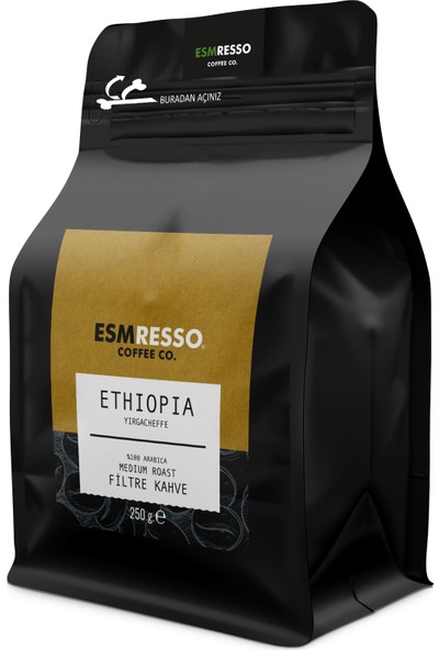 Esmresso Ethiopia Yirgacheffe Filtre Kahve 250 gr