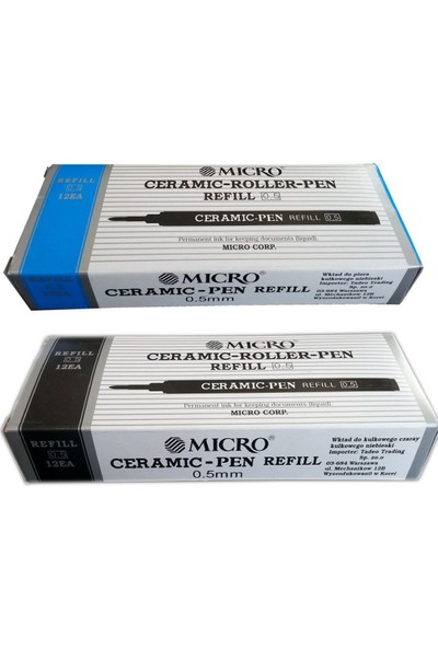 Micro Ceramic Pen Refil Roller Kalem Yedeği 0.7 mm Siyah 1 adet