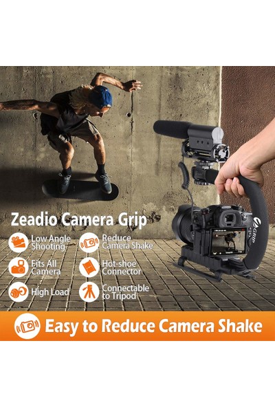 Zeadio Dslr Kamera Kamera Için Hot-Shoe Mount ile Video El Sabitleyici