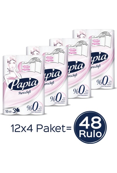 Papia Pure & Soft Havlu 48 Rulo