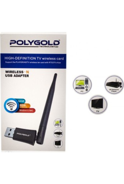 Polygold PG-718 150 Mbps Wireless USB Mini Adaptör