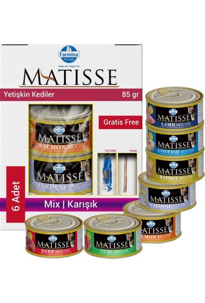 Matisse Mousse Karışık Kedi Konservesi 6X85 gr