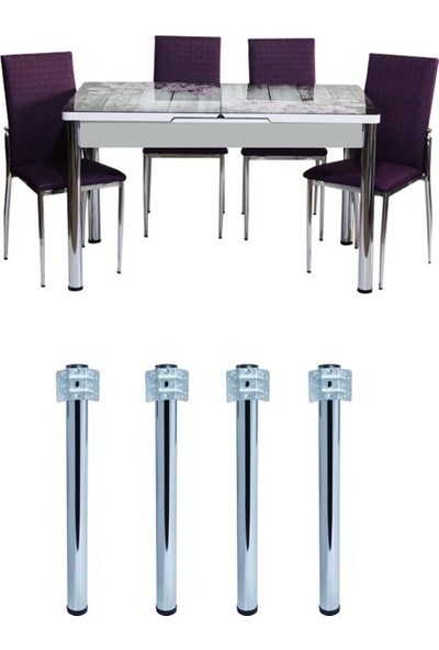 Yalçın (4 Adet) Masa Ayağı 73 cm - Mutfak Masası - Balkon Masası