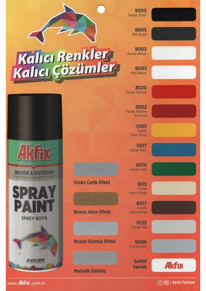 6’lı Paket Akrilik Sprey Boya 400ML Parlak Beyaz