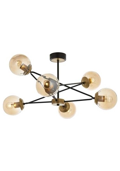 AV-60221-6E Eskitme Kaplama Modern Avize E27 Metal Cam 80cm