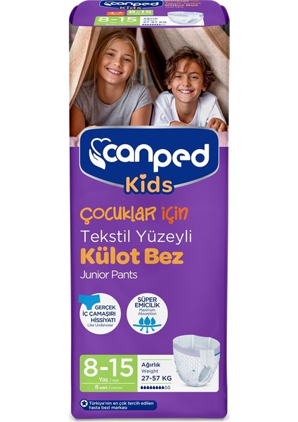Kids Külot Bez 8-15 Yaş 27-57 kg 2 x 8 Adet