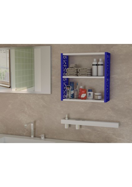 Terek Remaks 3lü Duvar Rafı Mavi