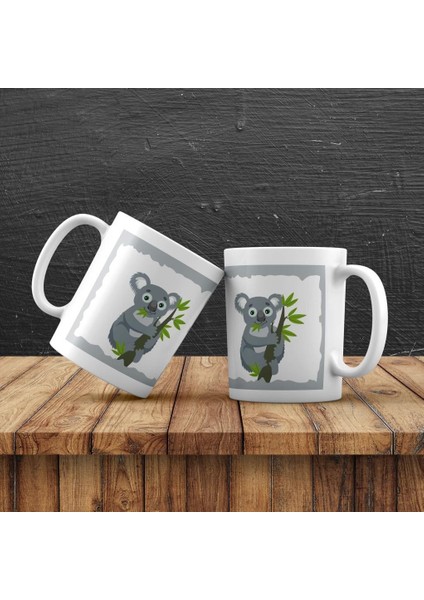 Kişiye Özel Sevgiliye Koala Temalı Kupa