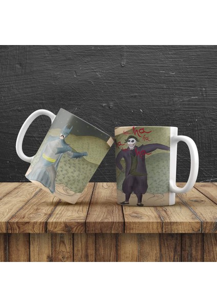 Kişiye Özel Batman ve Joker Tasarımlı Kupa