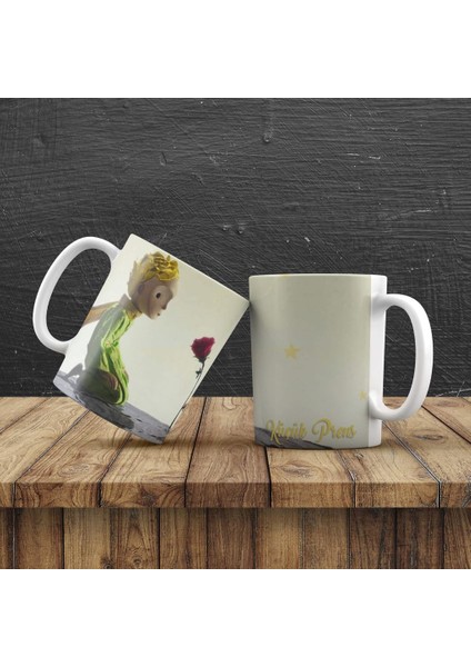 Kişiye Özel Küçük Prens Tasarımlı Küçük Prens ve Gül Kupa 3