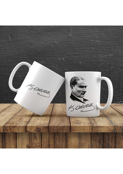 Kişiye Özel Mustafa Kemal Atatürk Tasarımlı Kupa 4