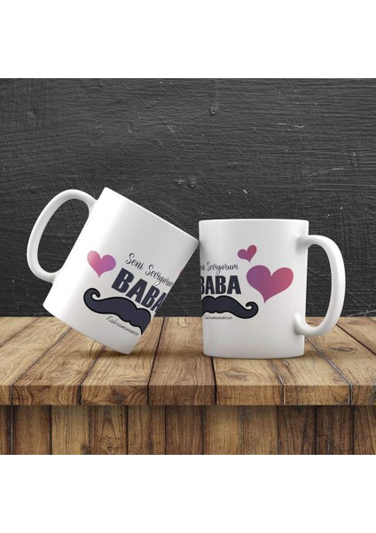 Kişiye Özel Kahramanımsın Baba Temalı Kupa