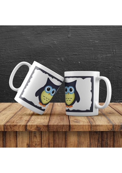 Kişiye Özel Baykuş Tasarımlı Kupa