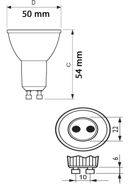 Corepro 5W Dim LED Ampul Sarı 2700K GU10 Duy