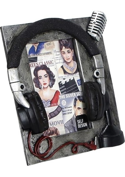 Kulaklık Mikrofon Temalı Dekoratif Fotoğraf Çerçevesi fiyatları