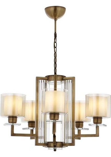 AV-60190-5E Eskitme Kaplama Modern Avize E27 Metal Cam 70cm