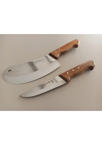 Sürmene Kasap-Kurban-Mutfak Bıçağı ve Salata Soğan Pide Kebaçı Zırh Bıçağı 2 Li Set modelleri