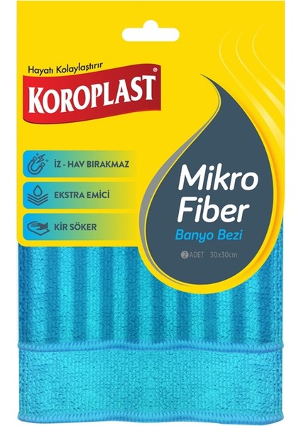 Mikro Fiber Banyo Bezi 2'li