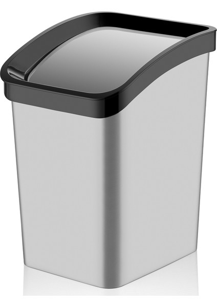 Kolay Kapaklı Metalize Çöp Kovası 3.3 lt