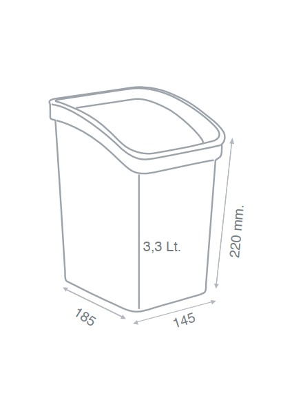 Kolay Kapaklı Metalize Çöp Kovası 3.3 lt fiyatları