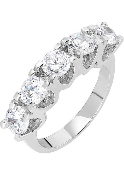 Starlight Diamond Pırlanta Montür U Tasarım 925 Ayar Gümüş Kadın Beştaş Yüzük fırsatları