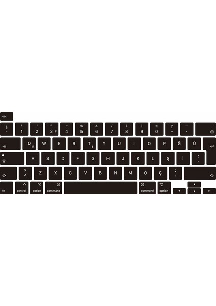 Apple Yeni Macbook Pro A2141 A2142 Toucbarlı 16" Türkçe Q Klavye Koruyucu Silikon
