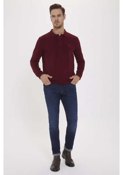 Lee Cooper Newblend Erkek Polo Yaka Sweatshirt