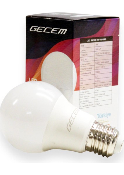 Kırılmaz LED Ampul 9W 806 Lm Beyaz Işık