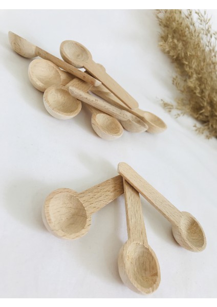 Ahşap Baharat Kaşığı- Baharat Küreği Mini 10'lu