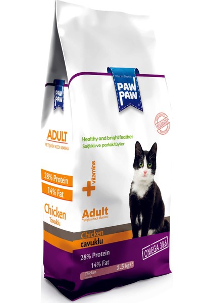 Tavuklu Yetişkin Kedi Maması 1,5 kg