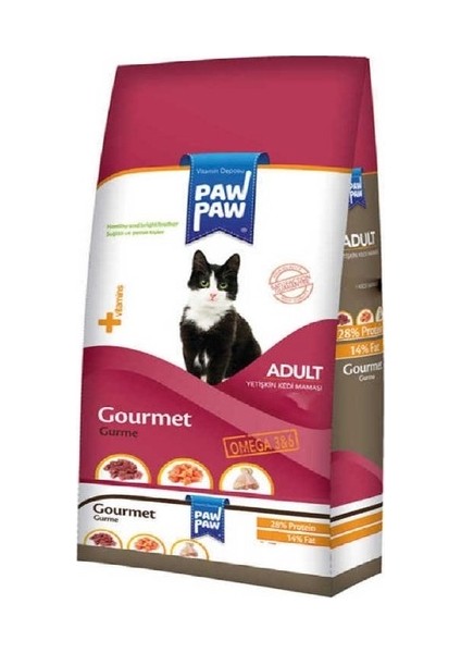 Paw Paw gurme Kedi Maması 500 gr x 6 Adet