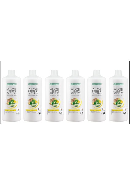Aloe Vera Jel Içecek Zencefil ve Limon 1000 ml 6'lı Set