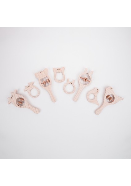 Ahşap Tavşan Dişlik Seti Naturel fiyatları