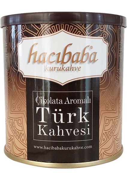 Çikolata Aromalı Türk Kahvesi Teneke Kutu - 100 gr 12'li